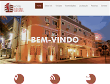 Tablet Screenshot of hotelcastromendes.com.br